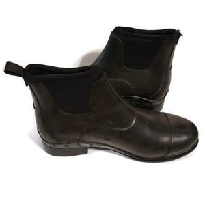 Chelsea Style Rain Booties Women's Sz 9 Easy On Side Neoprene Sides Pull…